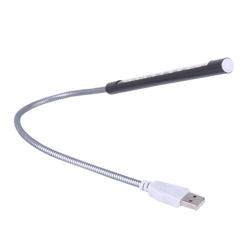Цветная usb-лампа, алюминиевая лампа, usb-интерфейс для ноутбука, металлическая светодиодная лампа, 10 лампочек для ноутбука, компьютера