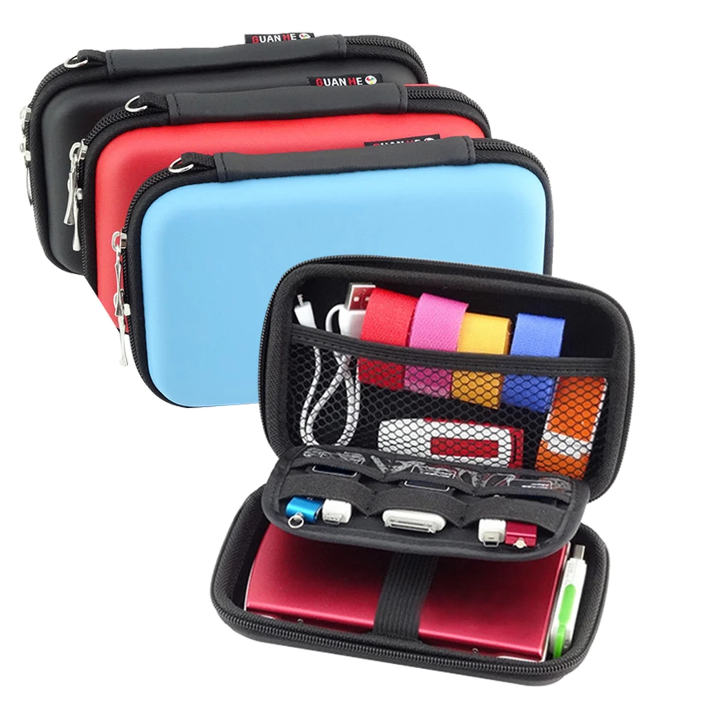 

Hoomall EVA Earphone Wire Box(Without Earphone) Data Line Cables Storage Box For Jewelry Container Organizer Coin Purse Box 8cm