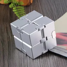 Кубик бесконечности, алюминиевый кубик, игрушки премиум-класса, металлическая деформация, магический бесконечный кубик для снятия стресса, куб для снятия стресса для EDC тревожности