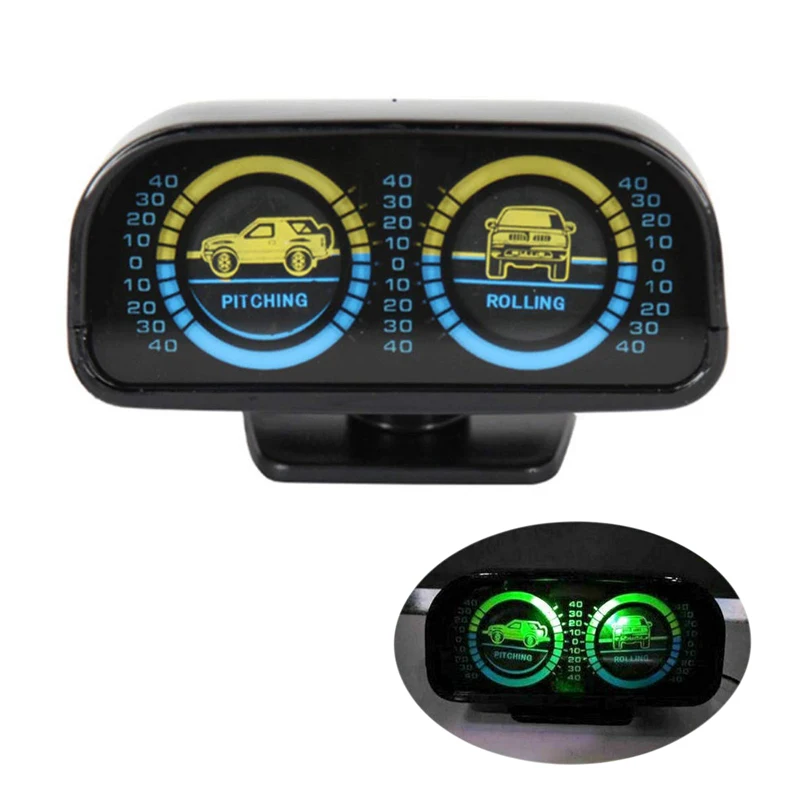 

Car w/ LED Backlight Gradient Tool Vehicle Inclinometer Balancer 12V ABS 2 IN 1 Black Slope Meter Angle Declinometer