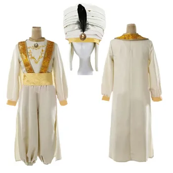 

2019 Halloween Adult man Party Costumes Movie Aladdin Costume Cosplay Prince Mena Massoud Outfit Cosplay Aladdin Suit