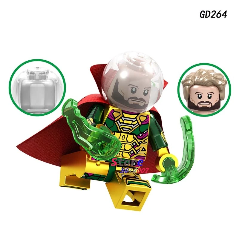 GD264 50 шт. фильм Marvel Lizard четыре элемента Jonah MJ Человек-паук Mysterio Железный человек вдали от дома строительный блок для детей игрушки - Цвет: GD264