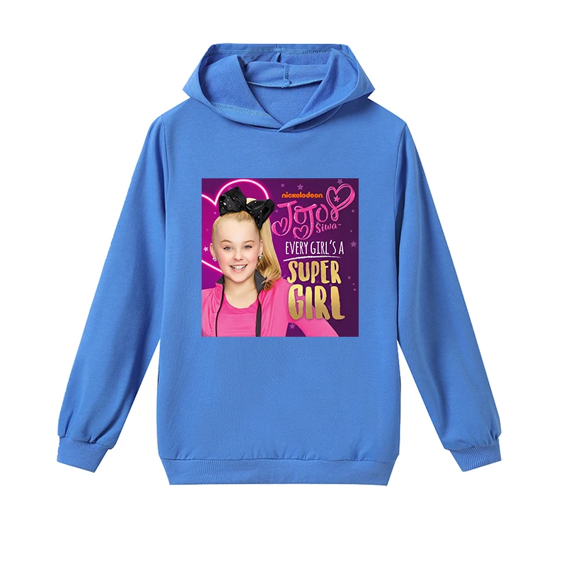 Одежда для девочек, толстовки с капюшоном JoJo Siwa, одежда для детей, хлопковая футболка, топы для малышей, футболки, Рождественский свитер, штаны, пальто - Цвет: H1291
