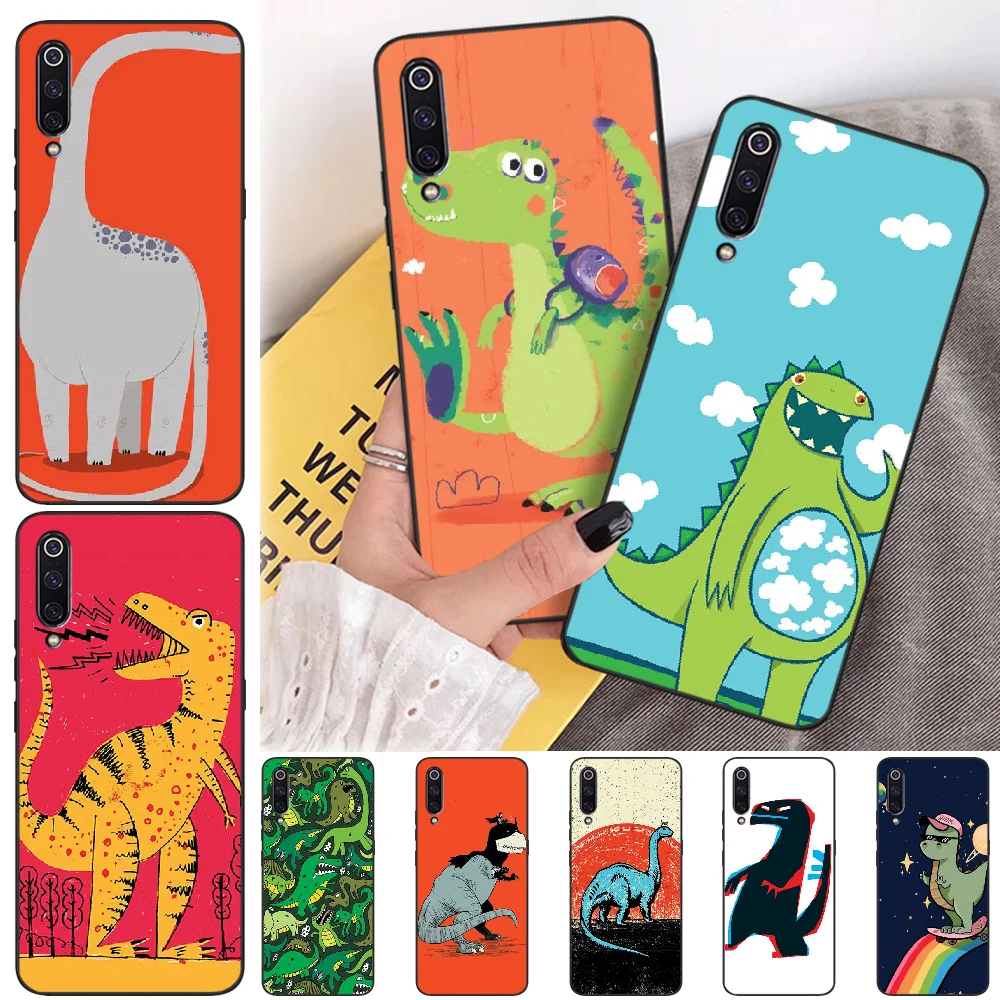 Viviana Cartoon dinosaur Bling Cute Phone Case for xiaomi mi 8 9 8SE 9SE 8Lite mix2 2S max2 3 Pocophone F1 | Мобильные телефоны и
