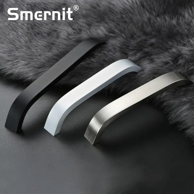 Kitchen Cabinet Knobs and Handles Black Furniture Handle for Cabinet Drawer Pulls Hardware 96mm/128mm/160mm/192mm