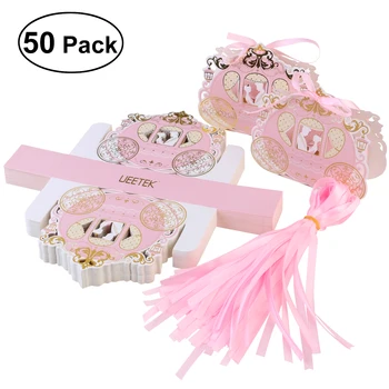 

UEETEK 50pcs Carriage Candy Boxes Sweets Packaging Favours for Wedding Party Birthday Anniversary Party Favor Gifts Bags A30