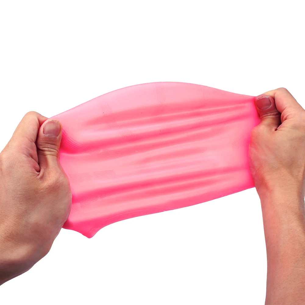 Silicone Swimming Caps Cap Hat Protection Ear Waterproof Elastic Unisex Adult