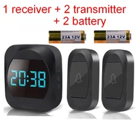 Waterproof Wireless Doorbell Clock Plug and play AC 110-240V Remote Waterproof Door Bell  for Home Hotel Villa Hospital 1