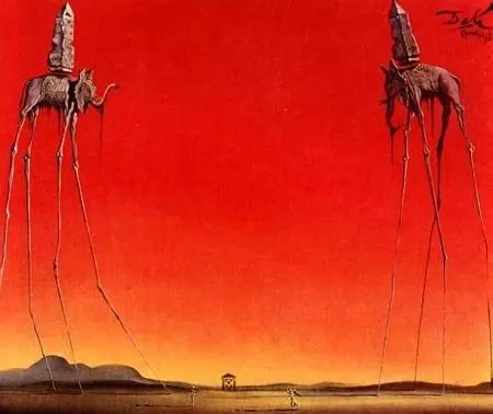 Ручная работа, слоны, картина маслом, на холсте Salvador Dali, известная репродукция, искусство художника, настенное искусство для гостиной, спальни, дома d