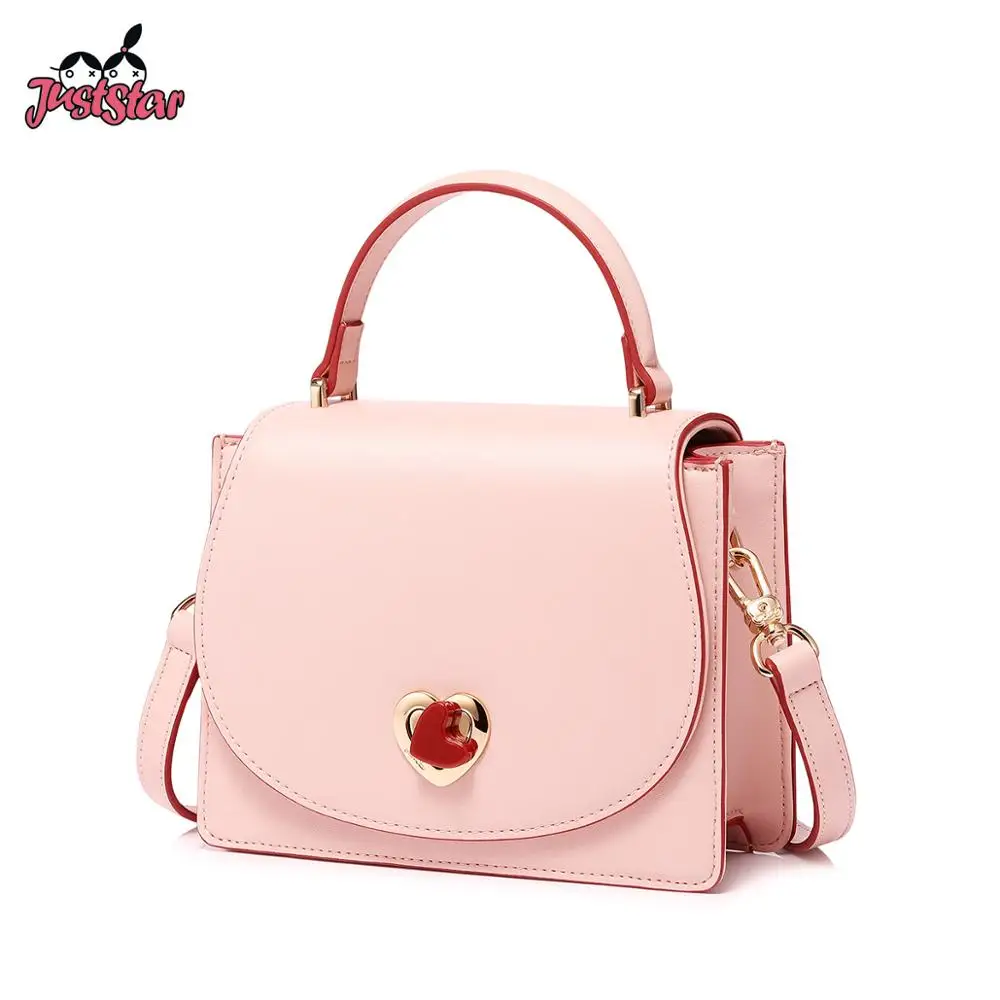 

JUST STAR Brand PU Leather Tote Purse Fashion Love Lock Women's Handbags