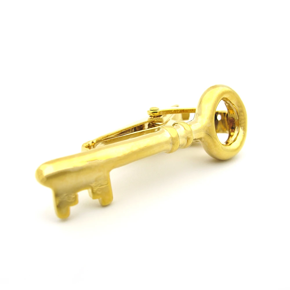 Novelty Design Key Tie Clips For Men Quality Brass Material Golden Color Tie Pins Wholesale&retail