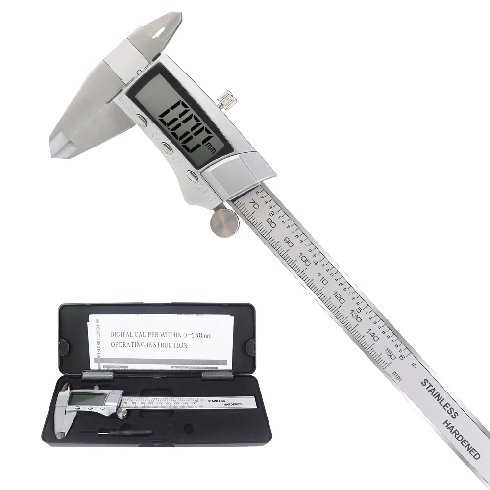 8" 200mm Electronic Digital LCD Caliper Vernier Gauge Micrometer Metal Housed 