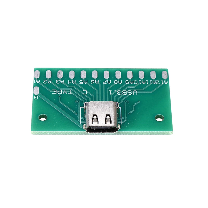 DANIU 1 шт. TYPE-C тестовая Плата USB 3,1 с печатной платой 24P гнездовой разъем адаптер для измерения проводимости тока