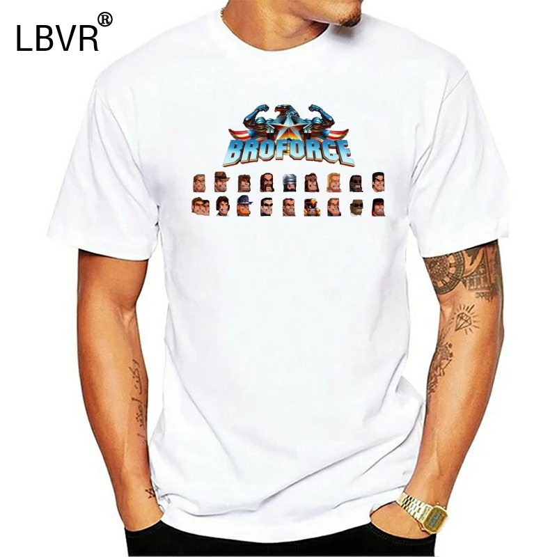 Хлопковая футболка с коротким рукавом и логотипом Broforce для мужчин темно-синий L |