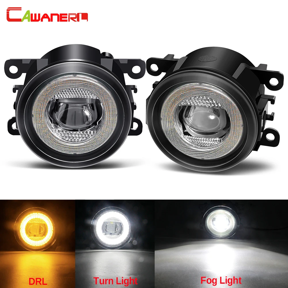 

2 X Car Angel Eye Fog Light Assembly with Turn Daytime Running Lamp DRL Function 30W 8000LM For Jaguar X-Type XK XJ S-Type