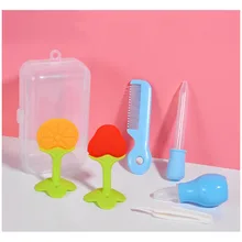 Набор из 6 предметов для ухода за новорожденными, детское устройство для всасывания фруктовых зубов, устройство для кормления, пинцеты для чистки, комбинированный набор расчесок, детские товары