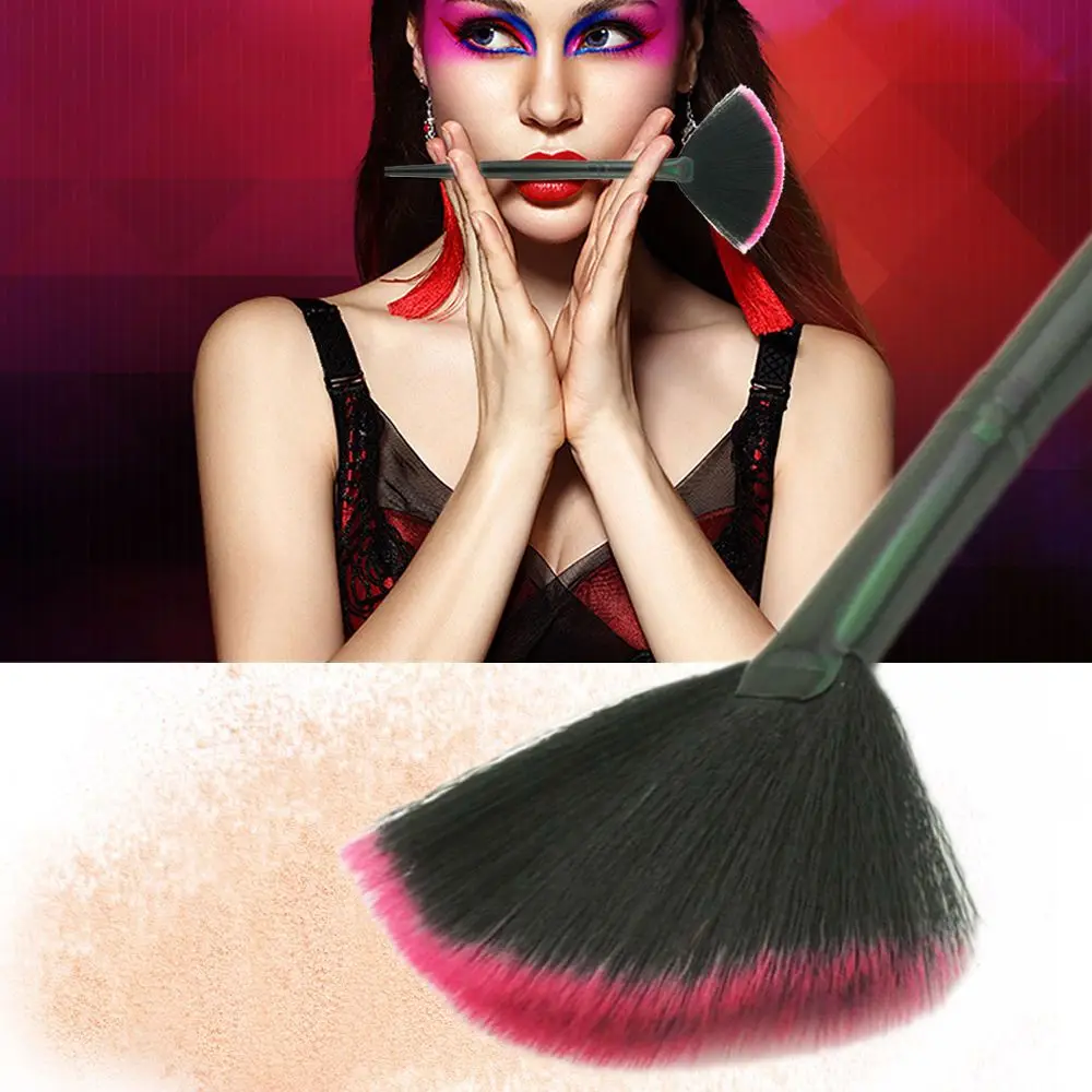 

Fashion Fan Shape Makeup Brush Blending Highlighter Contour Face Powder Brushes Tool Kit Make Up Cosmetic Brushes Tool
