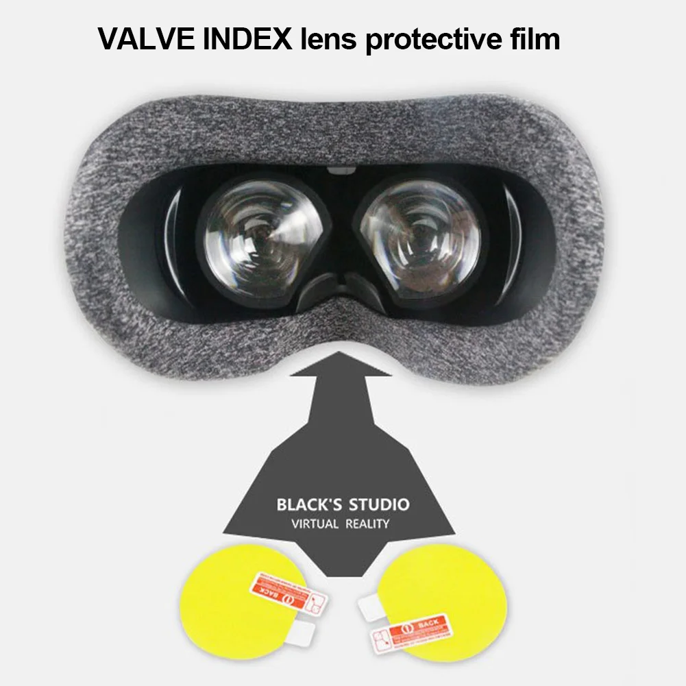2 Pcs Durable Anti Scratch Eye Protection TPU Ultra Thin Clear VR Helmet Protective Lens Film Accessories HD For Valve Index