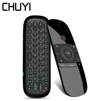 

CHUYI W1 Mini Wireless Keyboard Mouse Combo 2.4G Air Mouse Rechargeble Remote Control Keyboard For Smart Android Tv Box Mini Pc