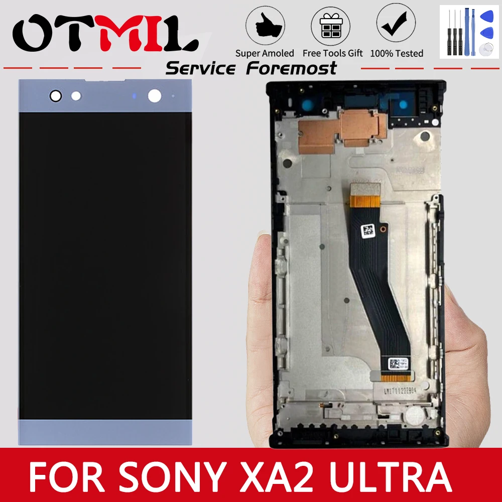 ЖК дисплей для SONY Xperia XA2 сенсорный экран с рамкой C8 Sony Ultra XA2U H4233 H4213 H3213|Экраны