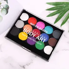 15 цветов нетоксичные водорастворимые пигменты для тела макияж лицо живопись набор шаблон M0XB