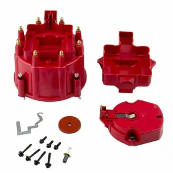 

Red Male HEI Distributor Cap Coil And Rotor Replacement For Chevy For SBC BBC 305 350 454 Car Accessory Male Distributor Cap Kit