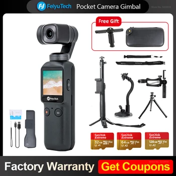 

FeiyuTech Feiyu Pocket Camera Gimbal 3-axis Stabilized Handheld with Smartphone 4K 60fps Video VS DJI Osmo Pocket