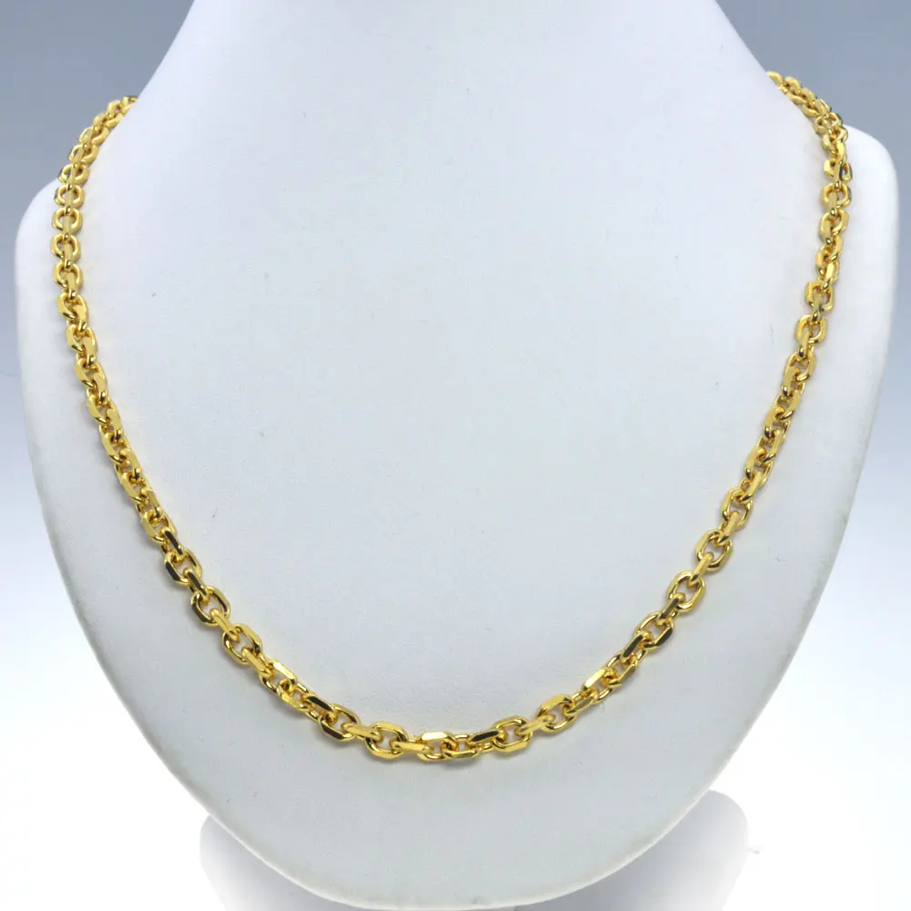 Мужская цепочка золотого цвета длина 6 мм ширина 50 60 70 80 см N248|chain necklace|necklace