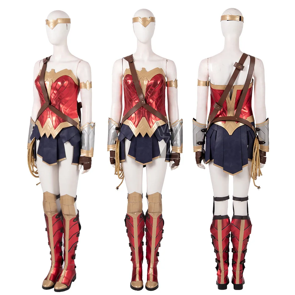Хэллоуин сексуальный костюм Дианы принца Wonder Woman 1984 Косплей Карнавальный костюм супергероя наряды мини юбка полный комплект