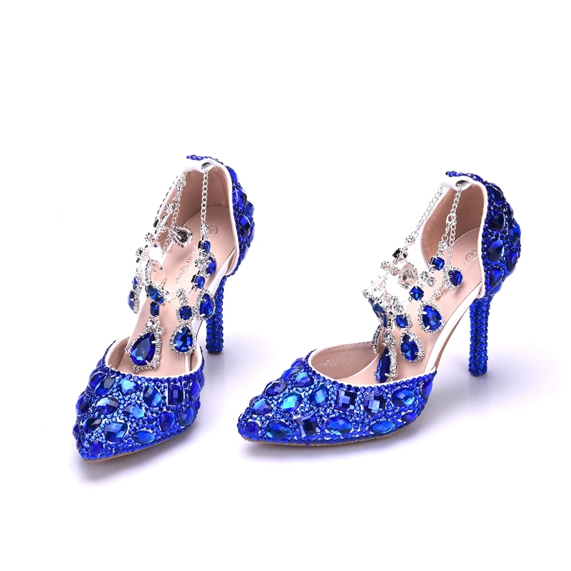 

Party Sandals Blue Crystals