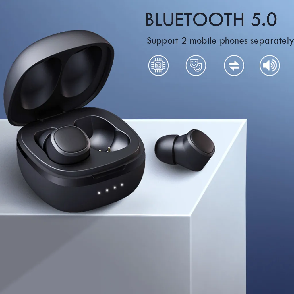 

T1X Stereo Bluetooth 5.0 Wireless Earbuds Headphone Headset In-Ear Earphone IPX6 Sport earphones multi-point connection