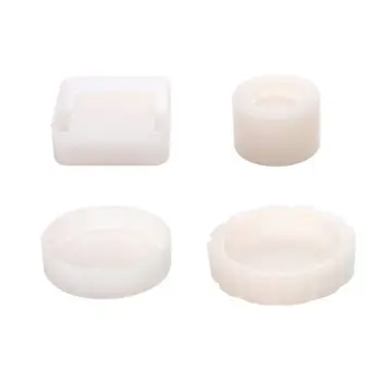 

DIY Flower Pot Ashtray Resin Art Molds Round Square Small Bowls Silicone Molds Making Tool