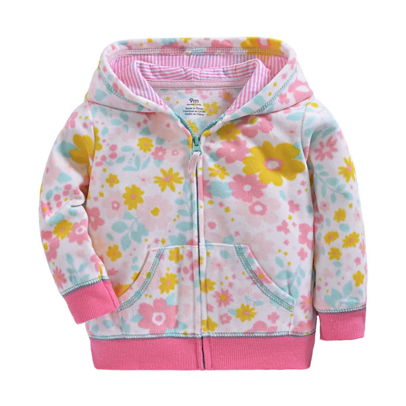 

Autumn Winter Newborn baby clothes warm Hooded jacket Coat for 0-3T baby boy girls Floral Outerwear Toddler Girls Clothing