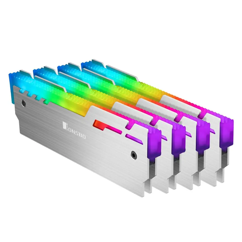 

4pcs Jonsbo NC-3 Memory Heatsink Cooler Shell Gorgeous Computer Desktop 5V 3Pin RGB Radiator Heat Sink Color Change Cooling Vest