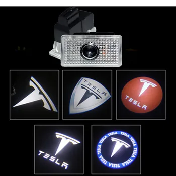 

2X For Tesla Model 3 Led Car Door Welcome Light Logo Projector Ghost Shadow Laser Car Door Light Tesla Model 3 S X Y Accessory
