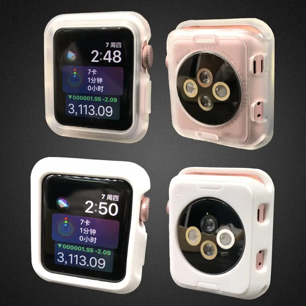 Тонкий защитный чехол Joyozy из ТПУ для Apple Watch series 5 4 3 2 1 металлический нержавеющей