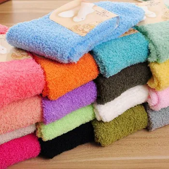 

Winter Warm Fluffy Socks Women Sock Cute Soft Elastic Coral Velvet Indoor Floor Towel Socks Breathable Funny Sock New Year Gift