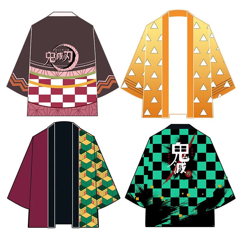 Аниме Demon Slayer Kimetsu No Yaiba Tanjiro Kamado Nezuko, костюмы для косплея, мужские куртки типа кимоно, плащ на Хэллоуин для женщин CS055