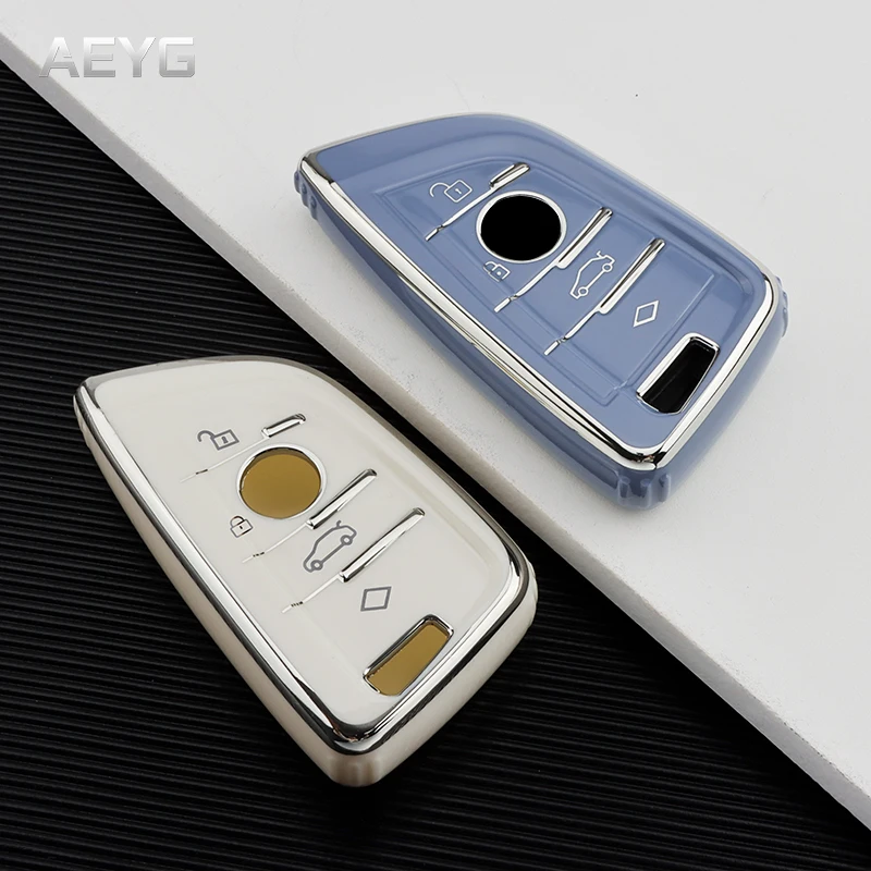 Fashion TPU Car Key Case Full Cover Shell Fob For BMW X3 X5 G05 X6 1 3 5 7 Series F30 F34 E60 E90 F10 E34 E36 F20 G30 F15 F16