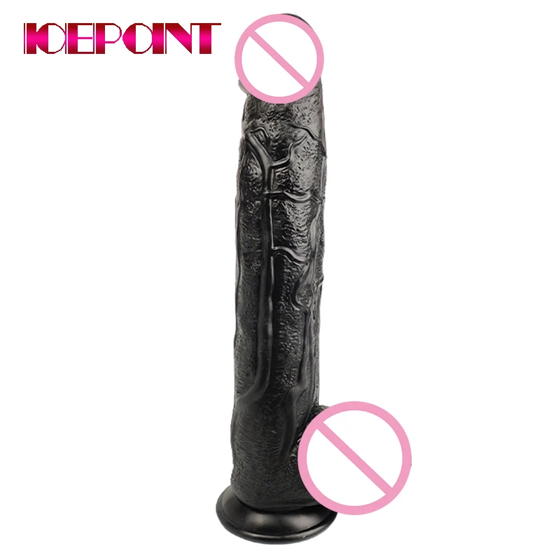 45*8cm Realistic Dildo Plus Big Penis Sucker Adult Toy For Women Lesbian Couple Huge Thick Dildos Anal Sex No Vibrator Sexy Shop - Dildos