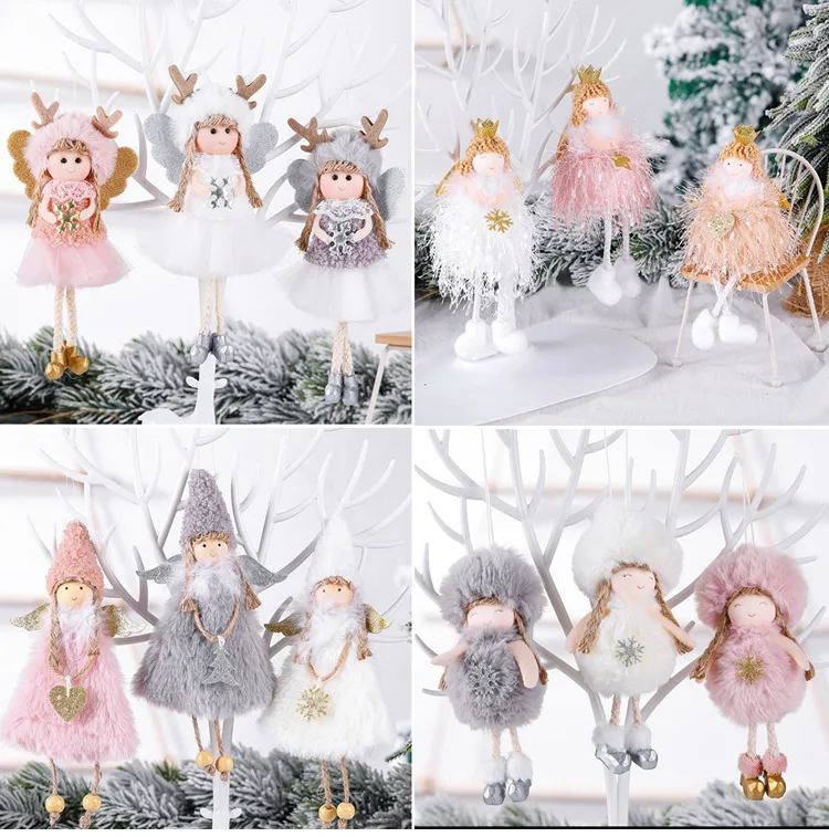 Angel Doll Christmas Ornaments Merry Christmas Decorations for Home Garland Christmas Tree Decor Navidad Xmas 2023 New Year 2024