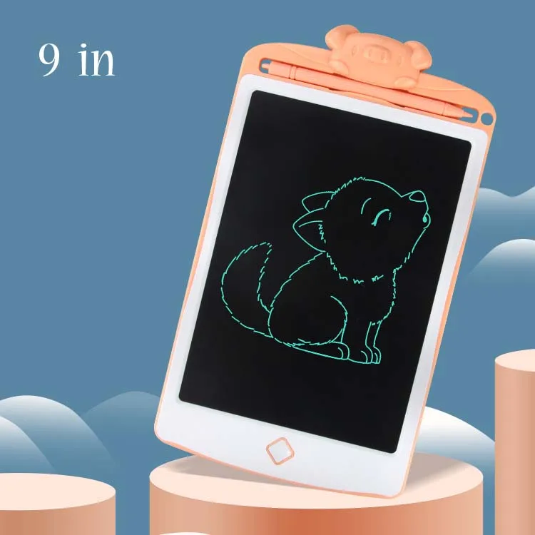 9 inch 9 дюймов ЖК-планшет Толстая ручка портативный стираемый электронный писатель доска для сообщений цифровой почерк коврик каракули доска подарок для детей - Цвет: 9 inch