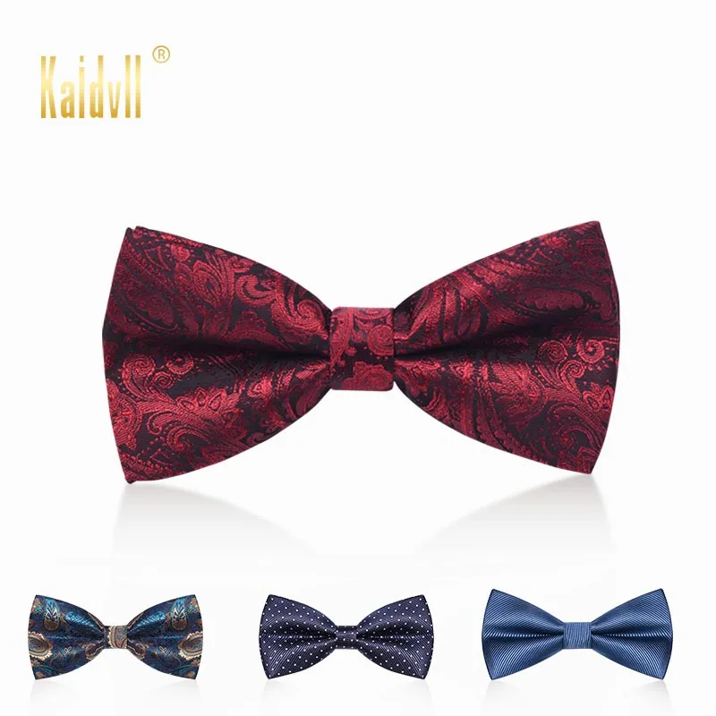 Kaidvll Bow tie Mens Bow Tie 6cm Embroidered Boy’s Bow Tie For Men's Fashion Business Wedding Male Dress Shirt Accessories Kaidvll Bow tie Mens Bow Tie 6cm Embroidered Boy’s Bow Tie For Men's Fashion Business Wedding Male Dress Shirt Accessories