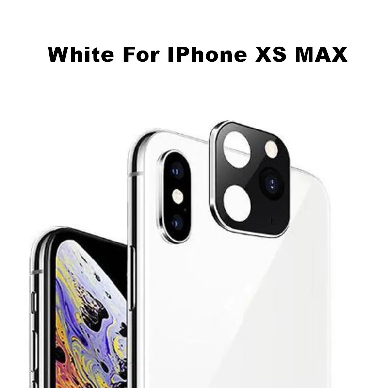 Металлическая крышка объектива для iPhone 11 Pro Max объектив для iPhone X XR XS Max Защита объектива камеры - Цвет: White For XS MAX