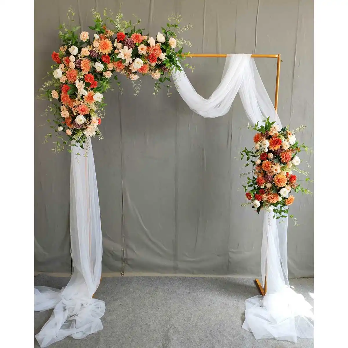 

2M X 2M Wedding Background Frame Wrought Iron Decorative Flower Stand Custom Wedding Square Arch Shelf Wedding Decor
