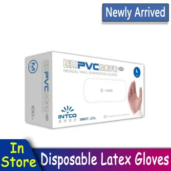 

100Pcs Disposable Non-Slip Glove Disposable Latex Gloves Food-grade Kitchen Household Protective PVC Gloves Cleaning Gloves