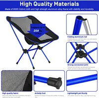 Chaise pliante ultralégère détachable, Portable, légère, siège étendu, pêche, Camping, maison, barbecue, jardin, randonnée 2