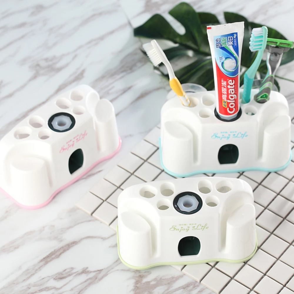 

Automatic Toothpaste Squeezer Hand Free Tooth Paste Squeezing Dispenser Easy Press Toothpaste Holder Bathroom Tools