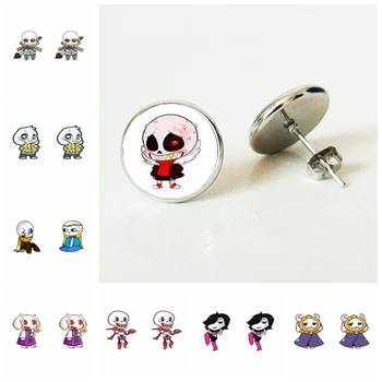 

Sans Undertale Game Earring Convex glass Stud Earring Video Game Earrings Jewelry Fans
