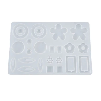 

Crystal Epoxy Resin Mold Earrings Pendants Casting Silicone Mould DIY Crafts Jewelry Making Tools